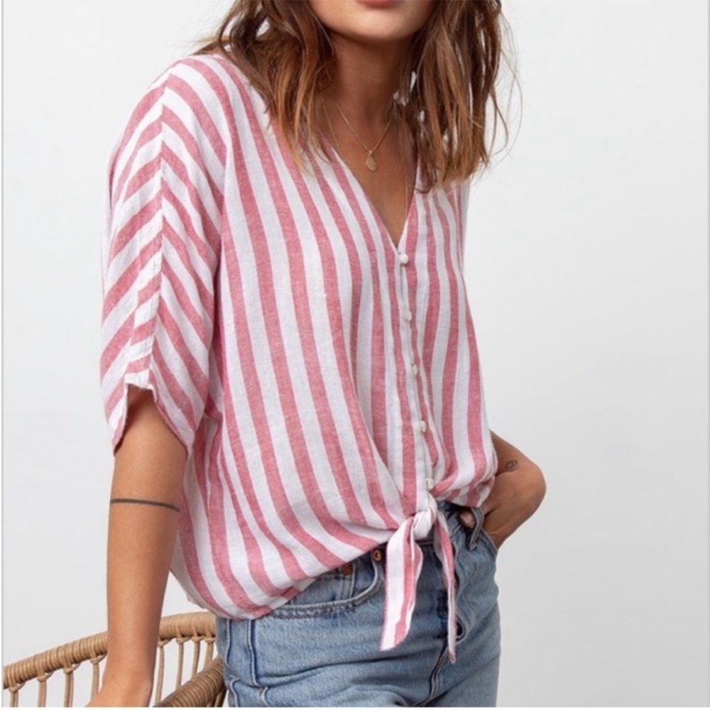 Rails Thea Carmine Tie Front Top Size M - image 1